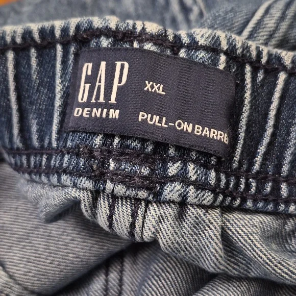 Gap Pull On Barrel Jean Size XXL Medium Wash - Picture 3 of 3